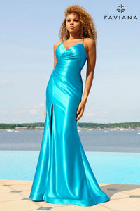 Faviana 11051 Surplice with Slit Dress