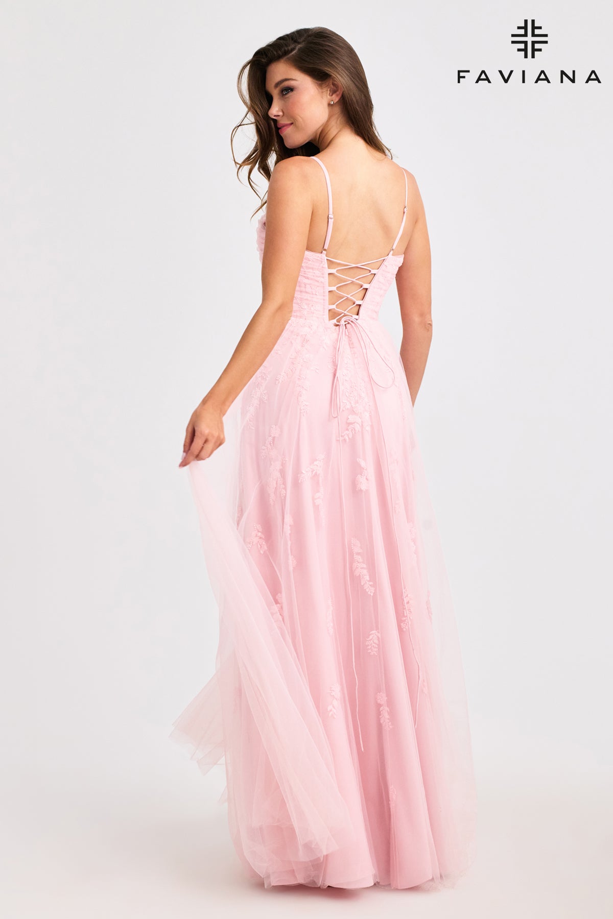 Faviana 11471 Cami Neckline Tulle Ball Gown