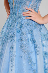 Ellie Wilde 120014 Lace Applique Ball Gown