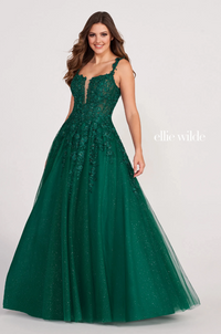 Ellie Wilde 120014 Lace Applique Ball Gown