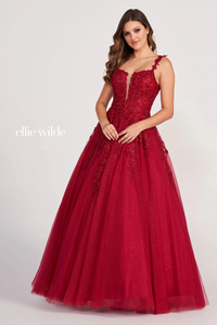 Ellie Wilde 120014 Lace Applique Ball Gown