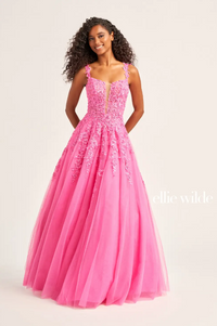 Ellie Wilde 120014 Lace Applique Ball Gown