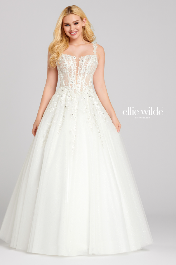 Ellie Wilde 120014 Lace Applique Ball Gown