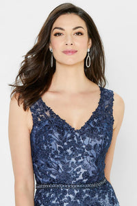 Montage 122903 Ombre Embroidered Allover Lace Fit and Flare Gown