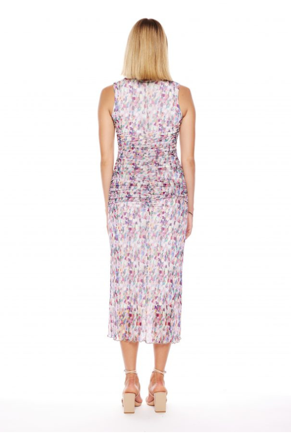 Ruched Midi Dress | Magnolia Mesh, Sandbar Mesh