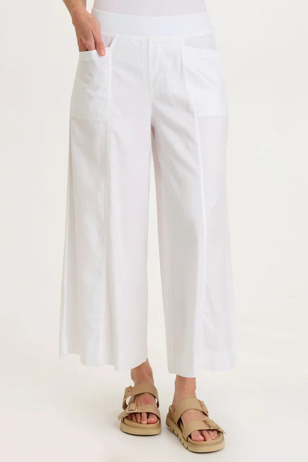 Shaun Wide Leg Pant | White