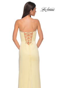 LaFemme 32799 Rhinestone Trim Surplice Gown