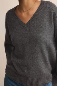 Eloise Sweater | Charcoal Heather, Natural Heather
