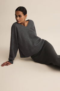 Eloise Sweater | Charcoal Heather, Natural Heather