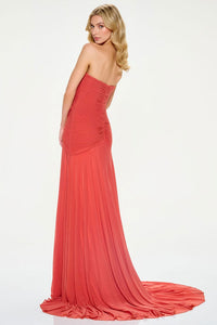 Cameron Blake CB202 Strapless Mesh w/ Lace Applique