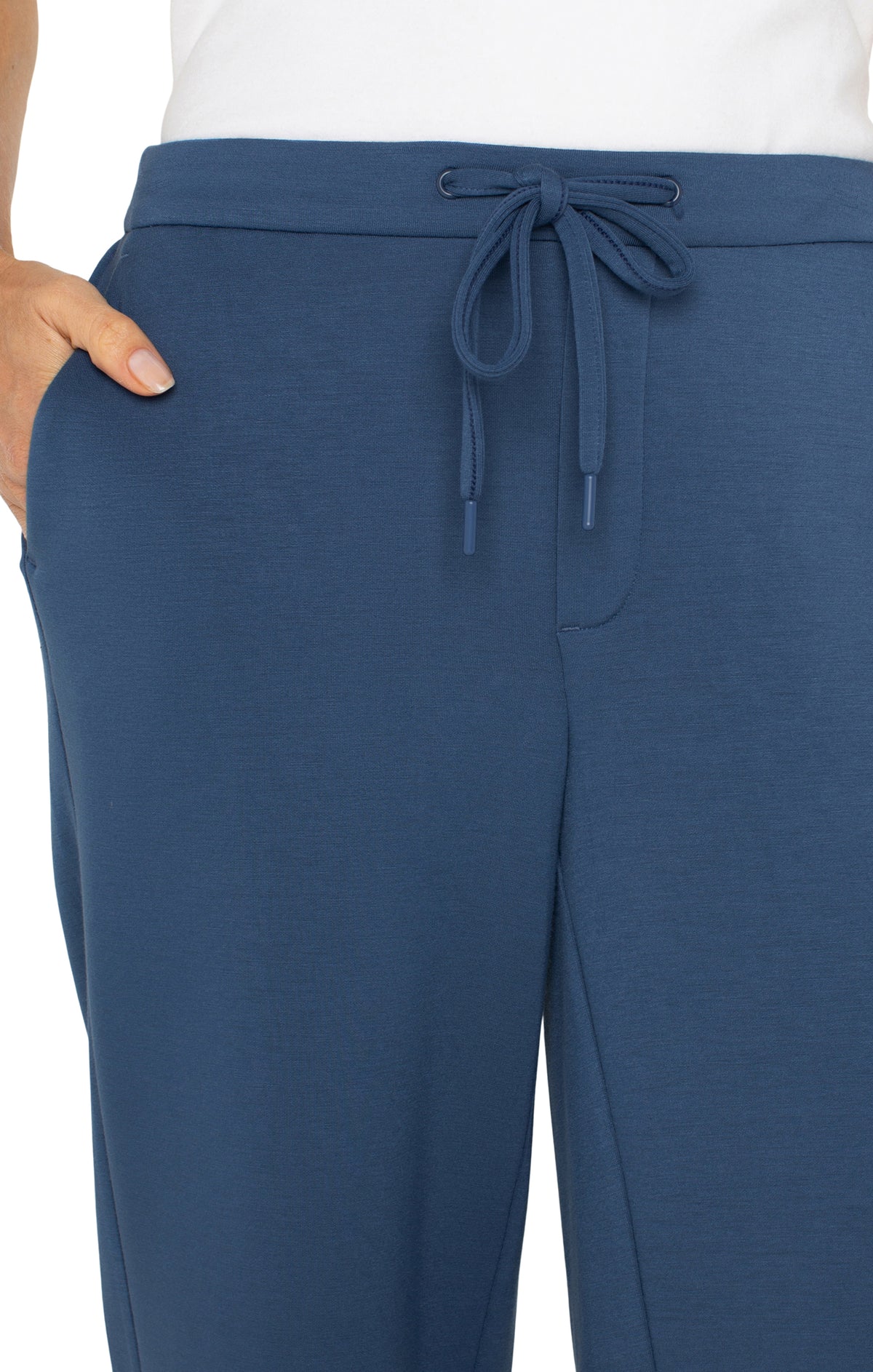Pull-On Wide Leg Crop Trouser | Deep Midnight, Prussian Blue, Black