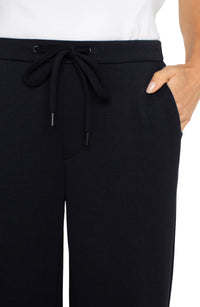 Pull-On Wide Leg Crop Trouser | Deep Midnight, Prussian Blue, Black