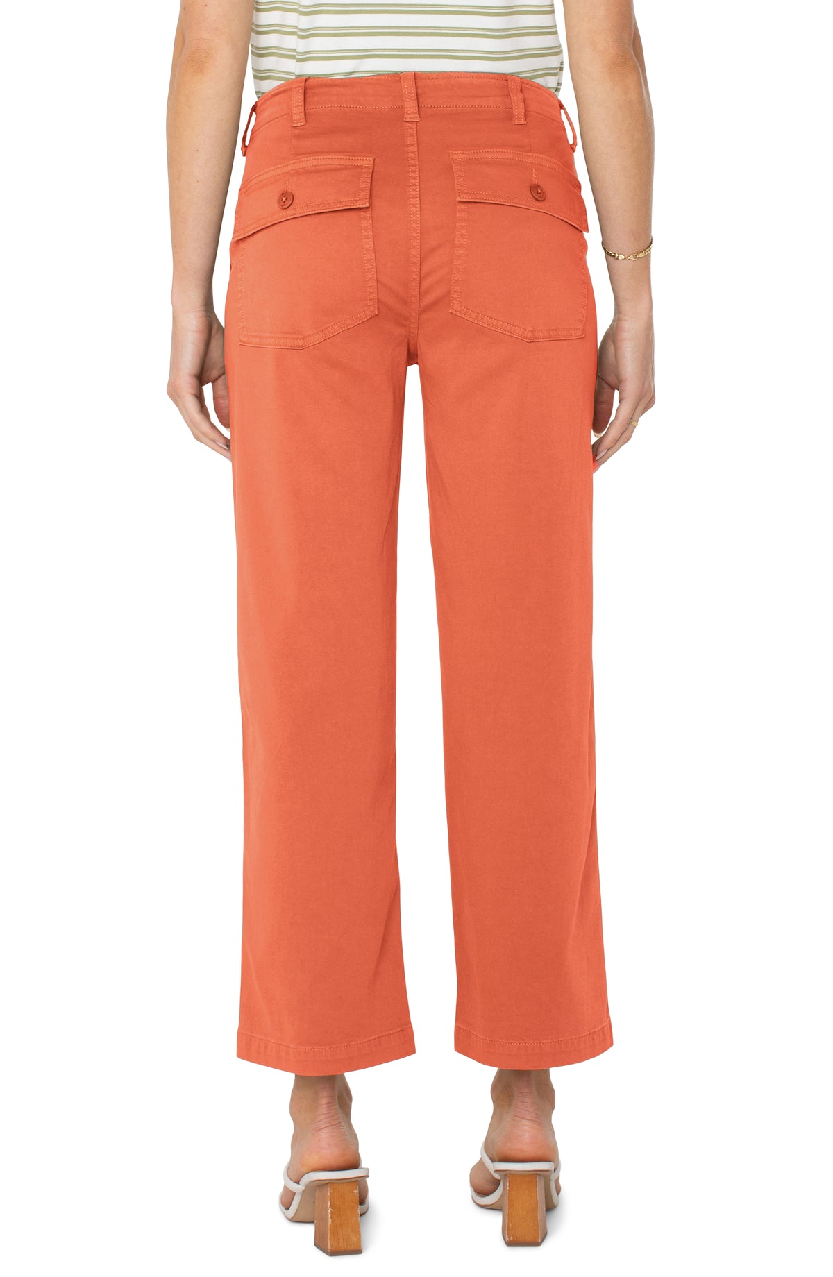 Cargo Crop Wide Leg 26" Inseam | Papaya