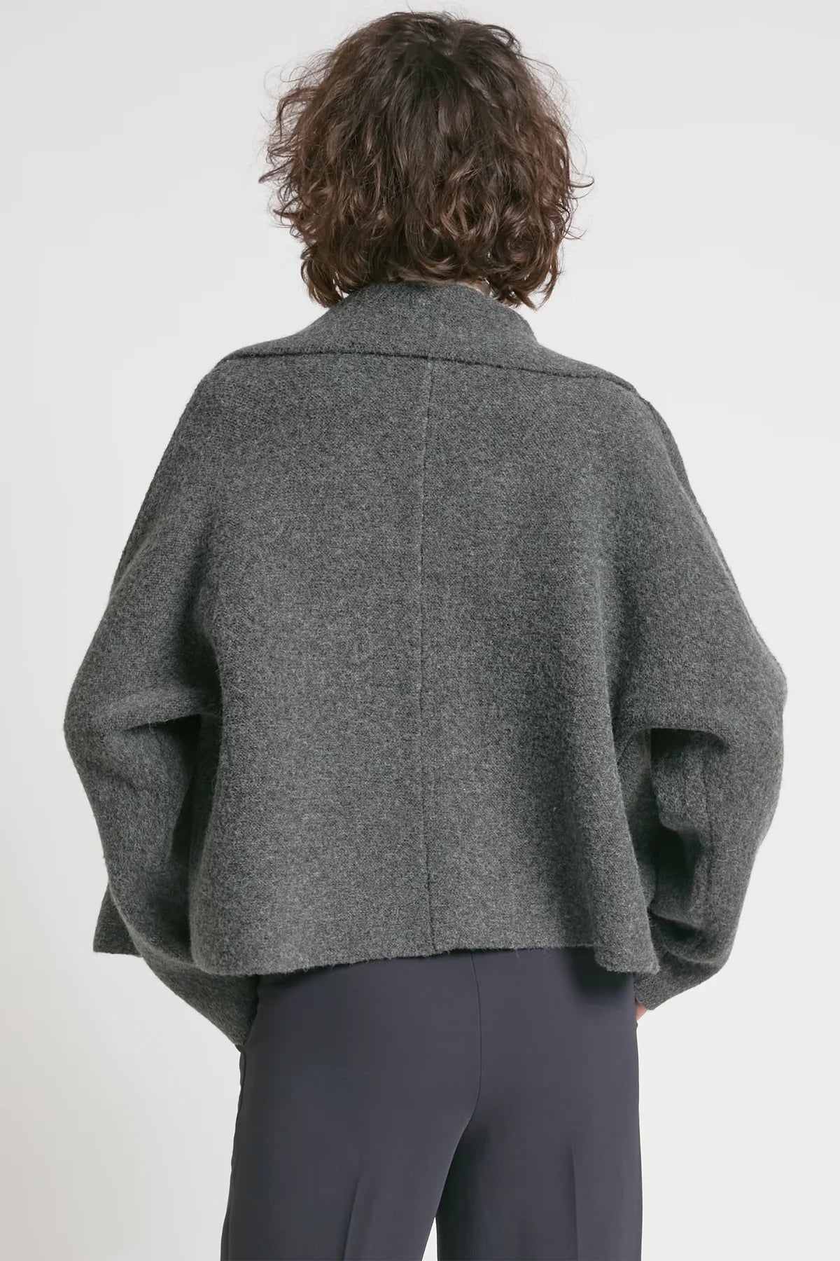 Flap Collar Cardigan | Taupe, Charcoal