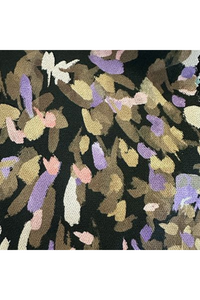 Printed Palazzo Pant | Black/Pink/Lilac Print