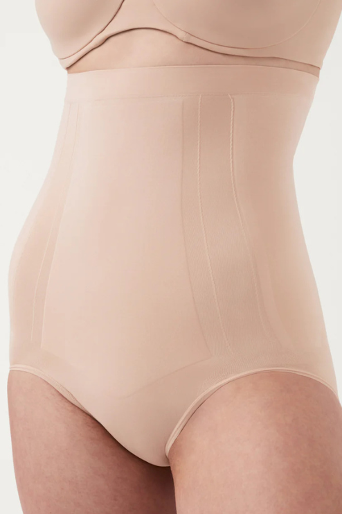 Spanx 1815 Oncore High Waisted Brief | Soft Nude, Very Black