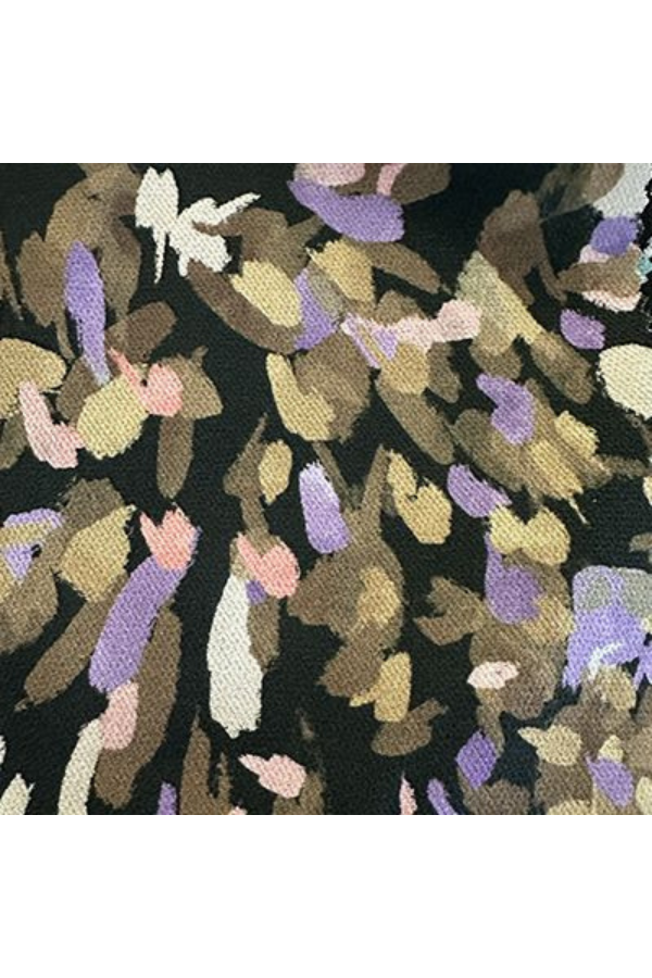 3/4 Sleeve Katie Top | Black/Pink/Lilac Print