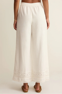 Scout Embroidered Pant | White