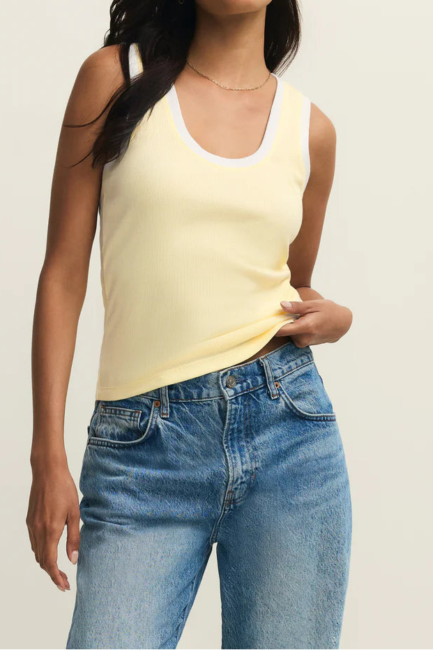 Sirena Colorblocked Rib Tank | Coast, Eclipse, Pineapple
