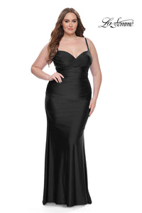 La Femme 31632 Straight Jersey Surplice Dress