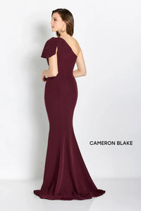 Cameron Blake CB752 Straight One Shoulder Crepe Gown