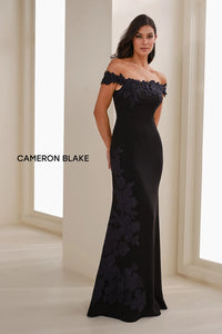 Cameron Blake CB901 Floral Applique with Slit