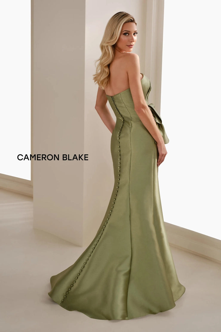 Cameron Blake CB909 Strapless Mikado Mermaid with Slit | Multiple Colors