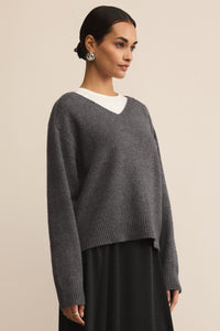 Eloise Sweater | Charcoal Heather, Natural Heather