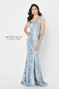 Montage 119932 Embroidered Lace Trumpet Gown