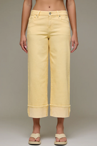 Logan 26" Cuffed Mid Rise Dad Jean | Vanilla
