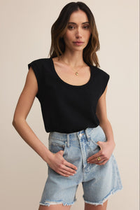 Per Diem Slub Top | Tiki, Black, White