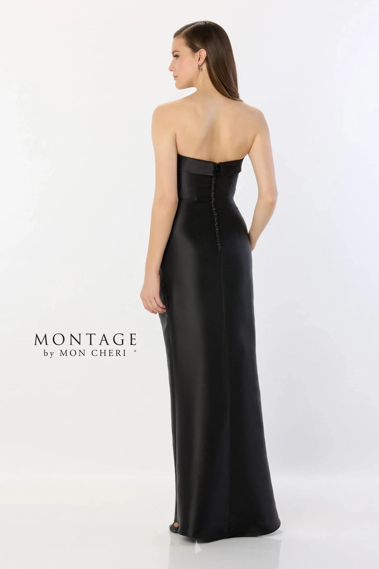 Montage M2235 Strapless Cuff with Rouch Gown | Black