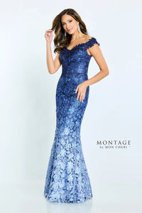 Montage M507-382 Off Shoulder Lace Ombre