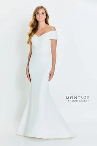 Montage M539 Stretch Crepe Off The Shoulder Dress