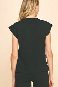 V-Neck Sweater Vest | Black, Camel