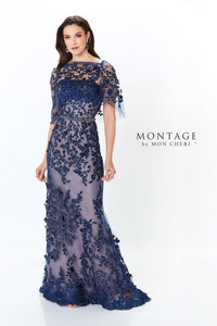 Mon Cheri 118961 Strapless Tulle and Beaded Lace Gown