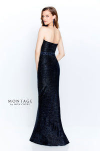 Montage 120902  Stretch Metallic Fit & Flare With Beaded Waist