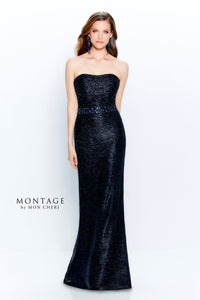 Montage 120902  Stretch Metallic Fit & Flare With Beaded Waist